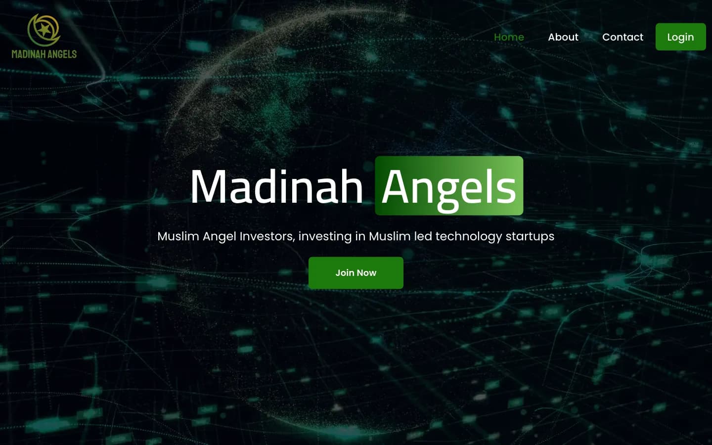 Screenshot of the Madinah Angels website
