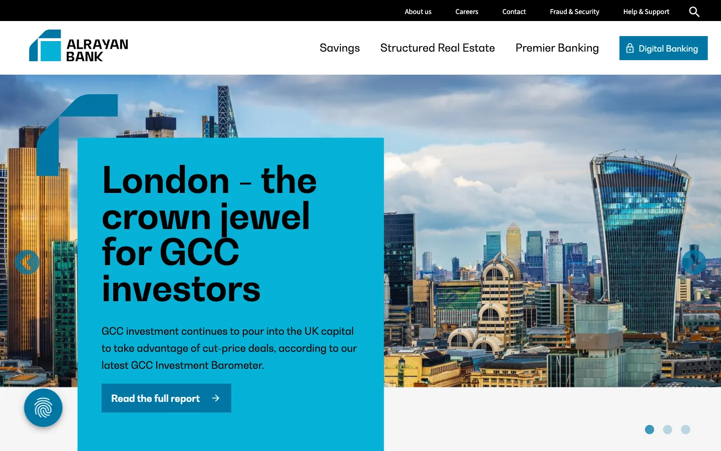 Screenshot of the Al Rayan Bank UK website