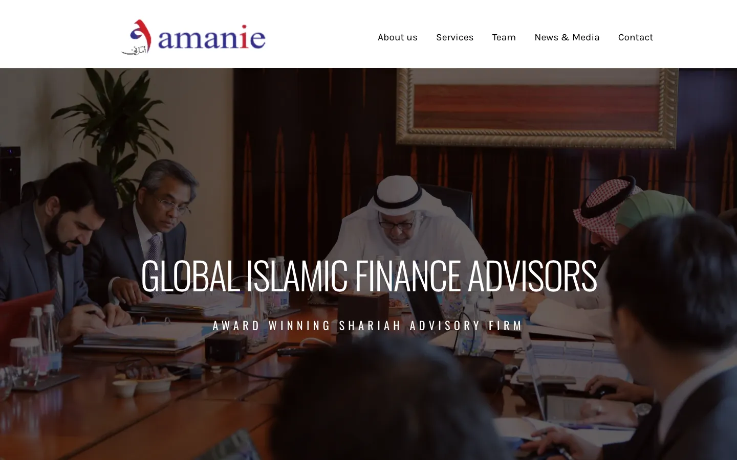 Screenshot of the Amanie Advisors website