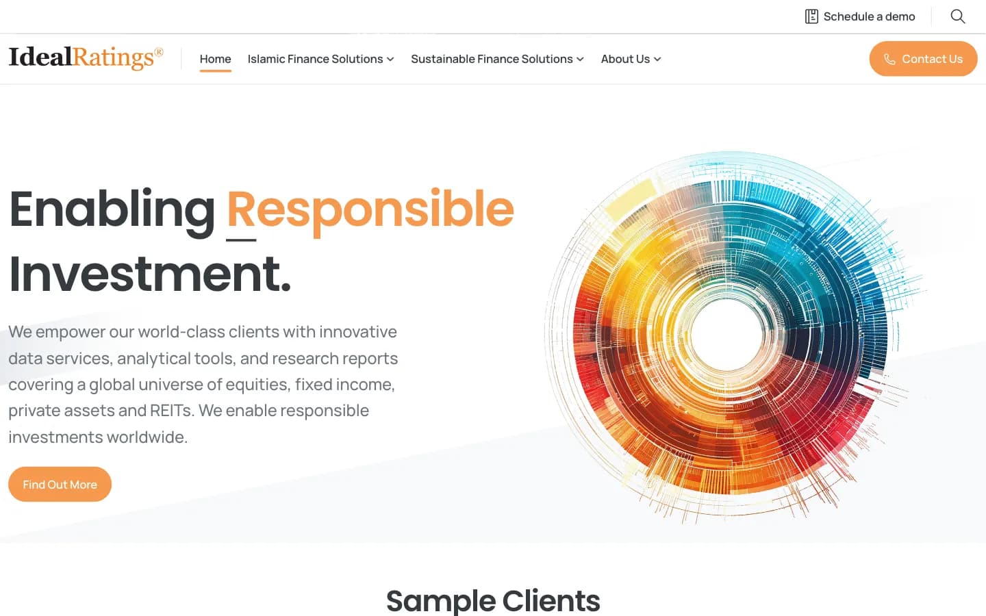 Screenshot of the IdealRatings website