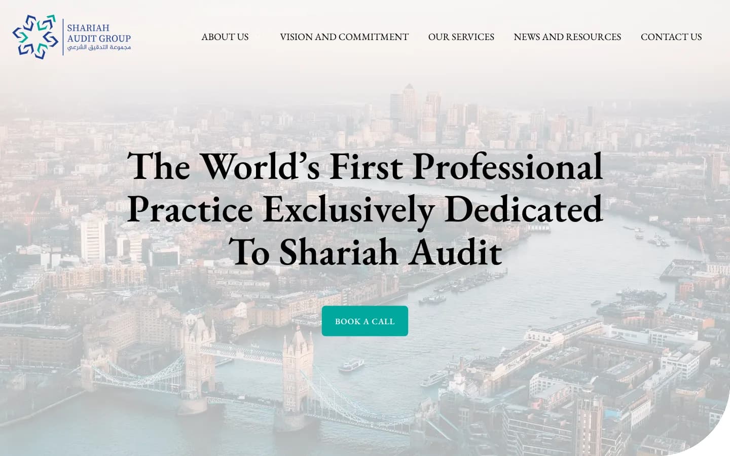Screenshot of the Shariah Audit Group website