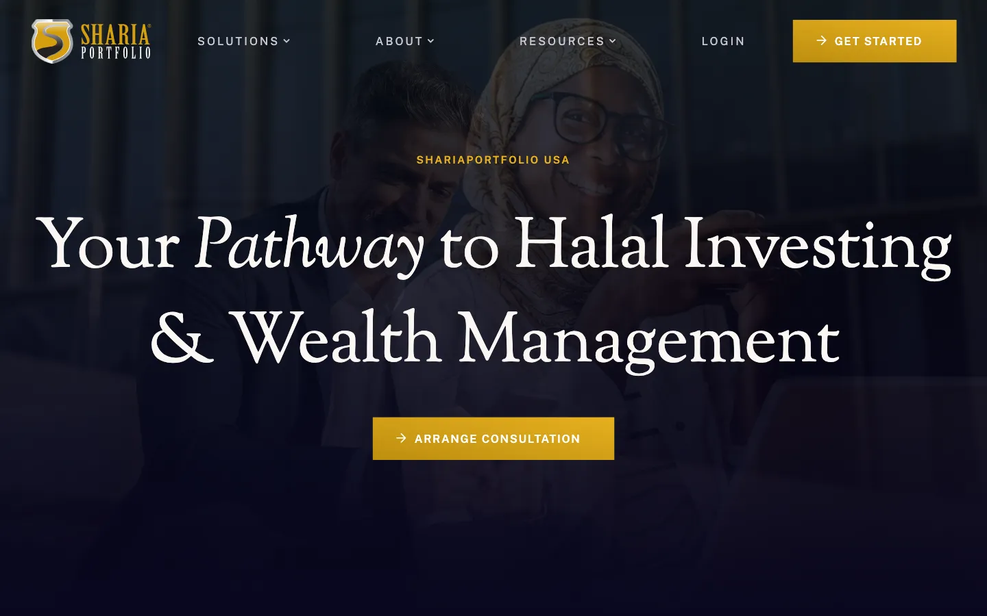 Screenshot of the ShariaPortfolio website