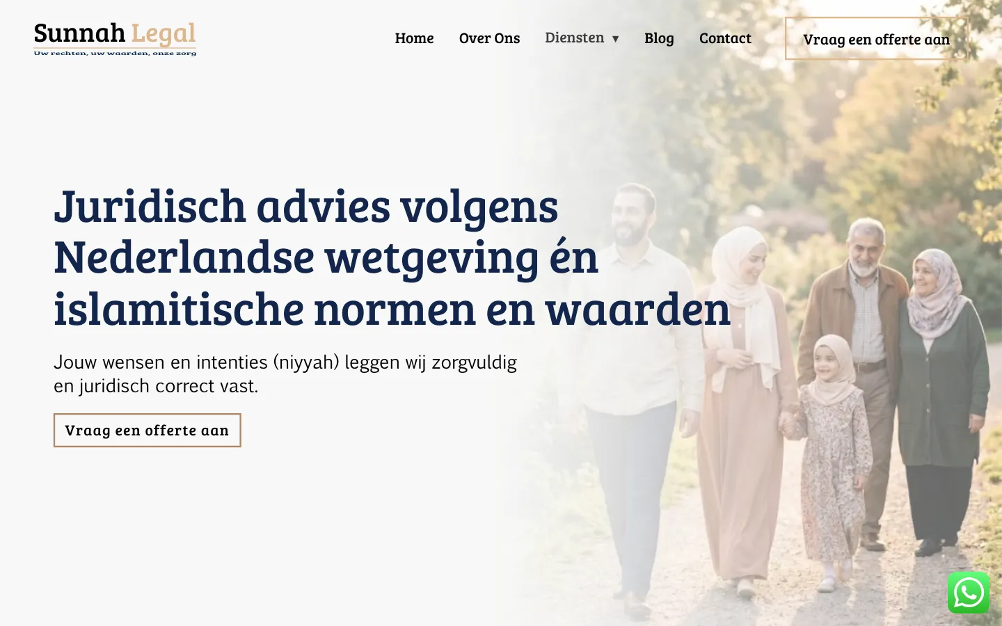 Screenshot of the Sunnah Legal website