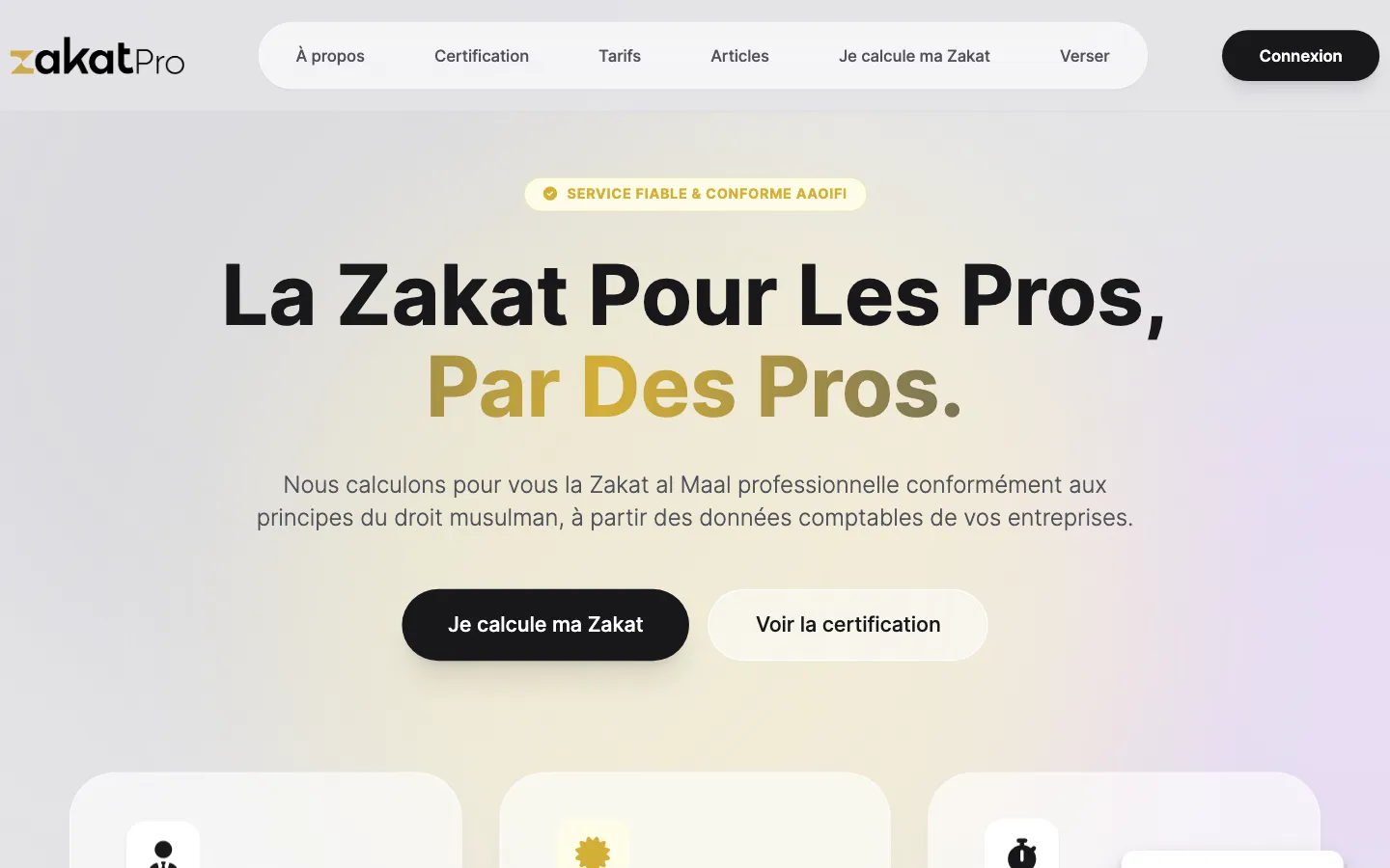 Screenshot of the ZakatPro website